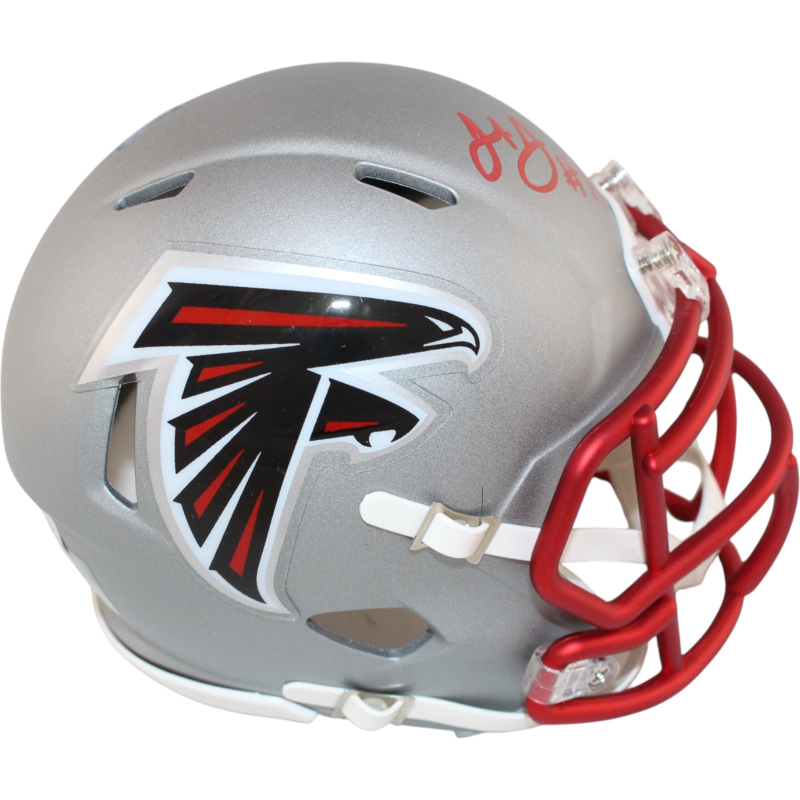 Julio Jones Autographed Atlanta Falcons Blaze Mini Helmet Beckett Witness 51855