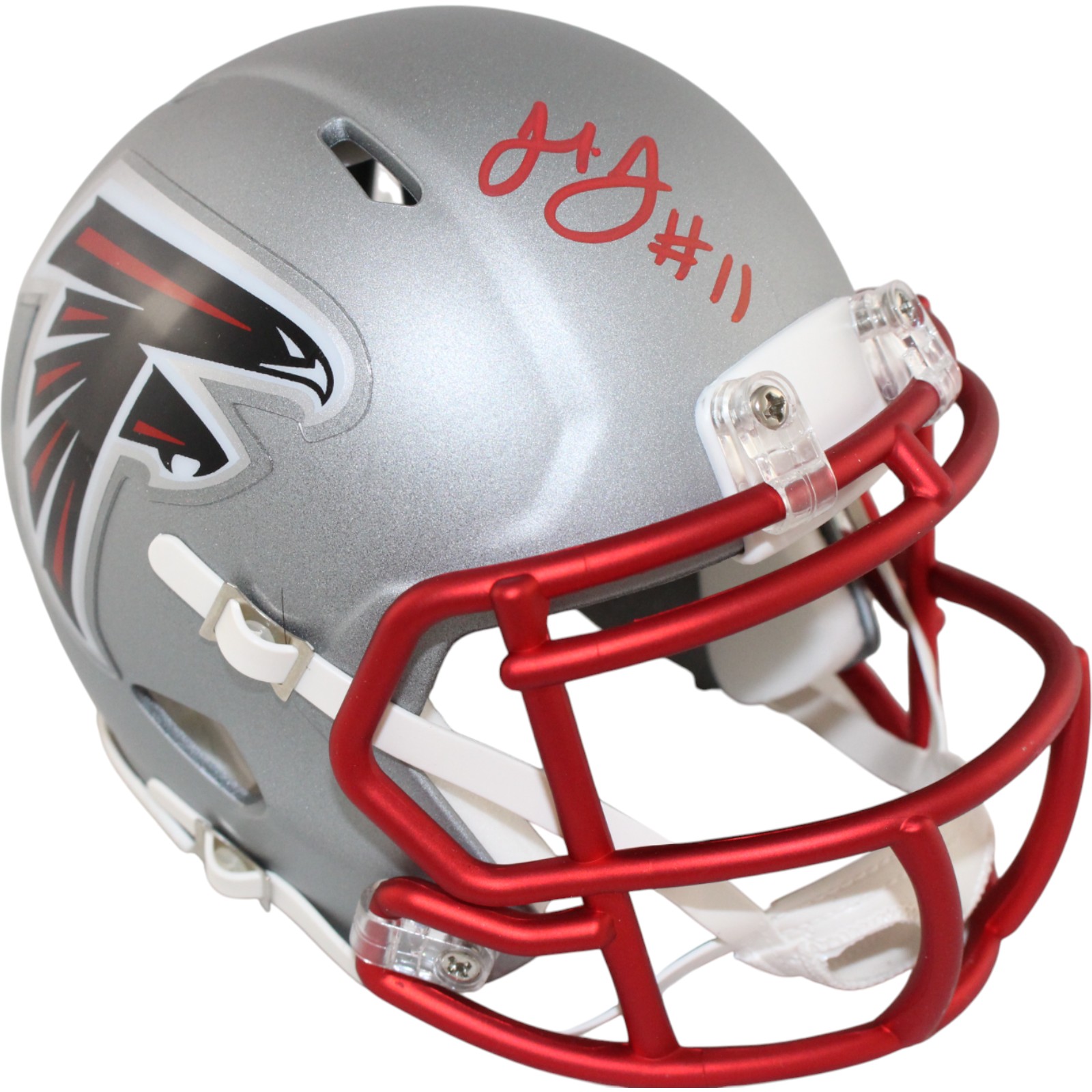 Julio Jones Autographed Atlanta Falcons Blaze Mini Helmet Beckett Witness 51855 2 Julio Jones Autographed Atlanta Falcons Blaze Mini Helmet Beckett Witness 51855