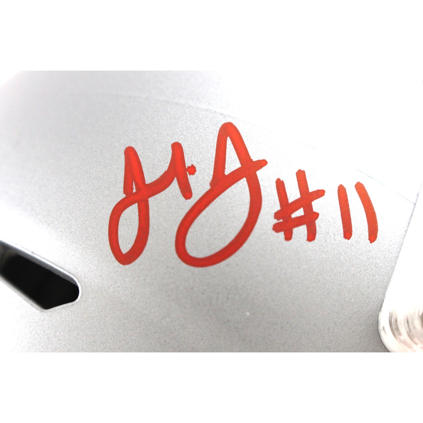 Julio Jones Autographed Atlanta Falcons Blaze Mini Helmet Beckett Witness 51855 3 Julio Jones Autographed Atlanta Falcons Blaze Mini Helmet Beckett Witness 51855