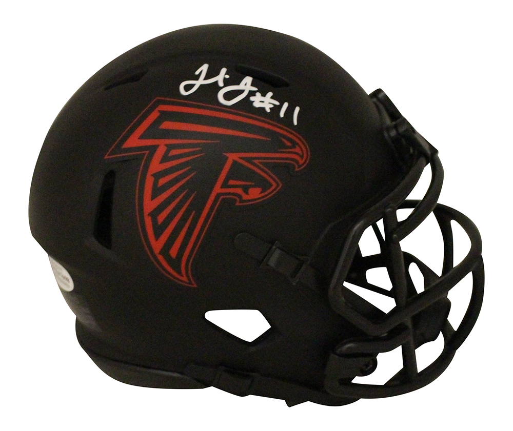 Julio Jones Autographed/Signed Atlanta Falcons Eclipse Mini Helmet BAS 30011