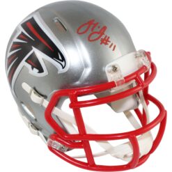 Julio Jones Autographed Atlanta Falcons Flash Mini Helmet Beckett Witness 51862