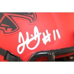 Julio Jones Autographed Atlanta Falcons Rave Mini Helmet Beckett Witness 51849
