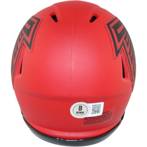 Julio Jones Autographed Atlanta Falcons Rave Mini Helmet Beckett Witness 51849