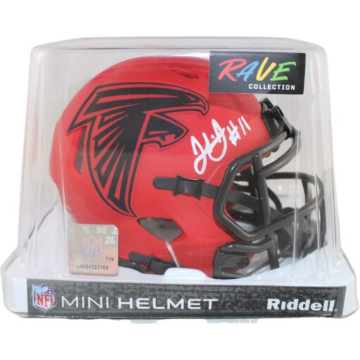 Julio Jones Autographed Atlanta Falcons Rave Mini Helmet Beckett Witness 51849