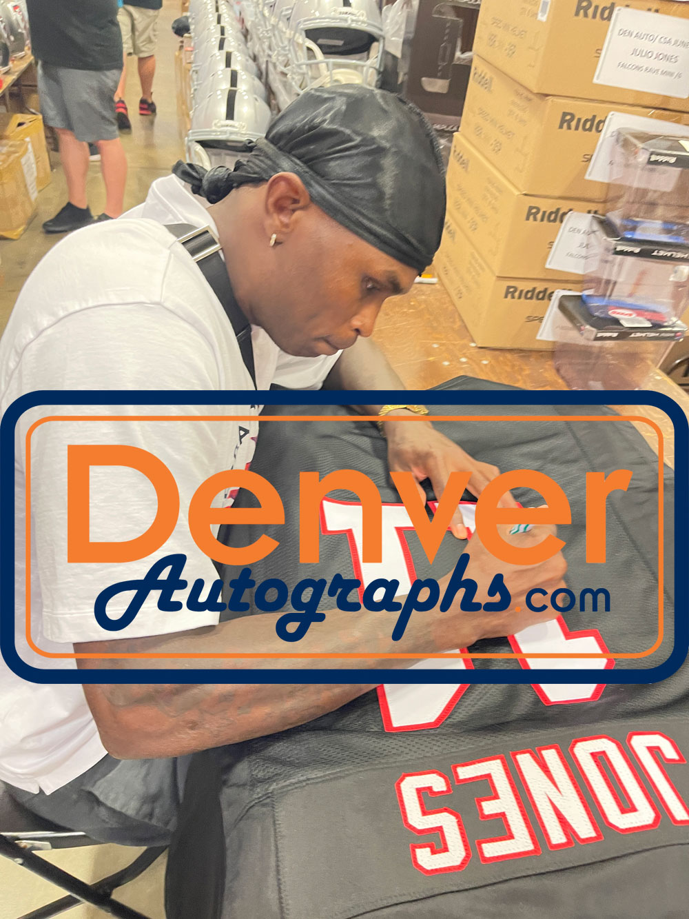 Julio Jones Autographed/Signed Pro Style Black XL Jersey Beckett Witness 51835 5 Julio Jones Autographed/Signed Pro Style Black XL Jersey Beckett Witness 51835