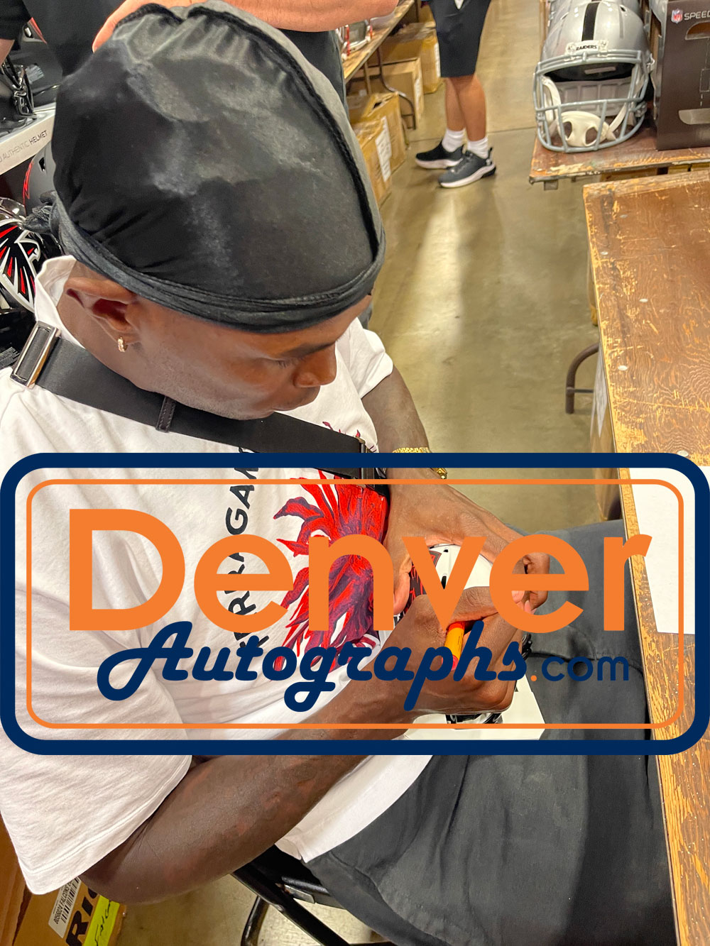 Julio Jones Autographed Atlanta Falcons Lunar Mini Helmet Beckett Witness 51870 6 Julio Jones Autographed Atlanta Falcons Lunar Mini Helmet Beckett Witness 51870