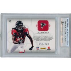 Julio Jones Signed 2011 Panini Plates Patches Rookie /249 Card Beckett 53380