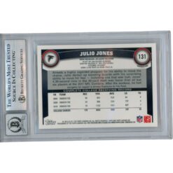 Julio Jones Autographed 2011 Topps Chrome 131 Trading Card 10 Slab Beckett 53382