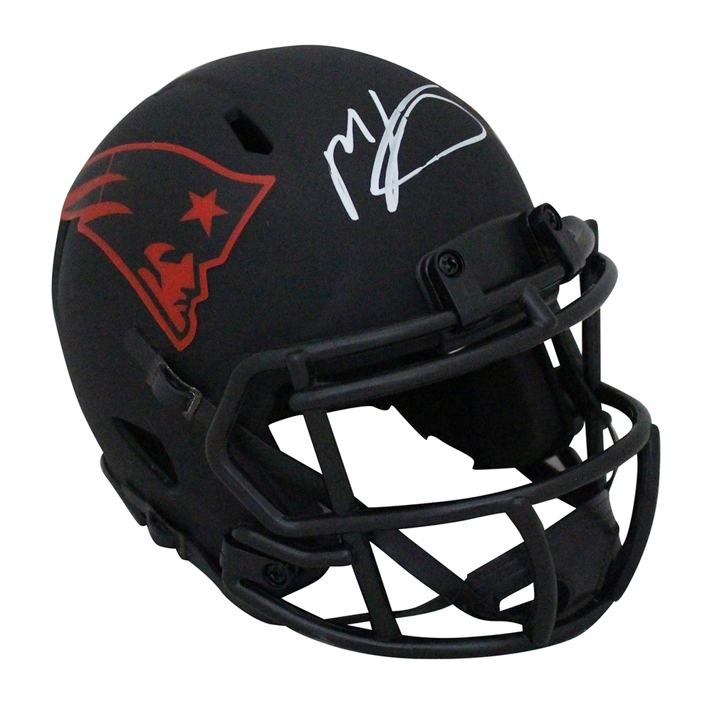 Mac Jones Autographed New England Patriots Eclipse Mini Helmet BAS 32575