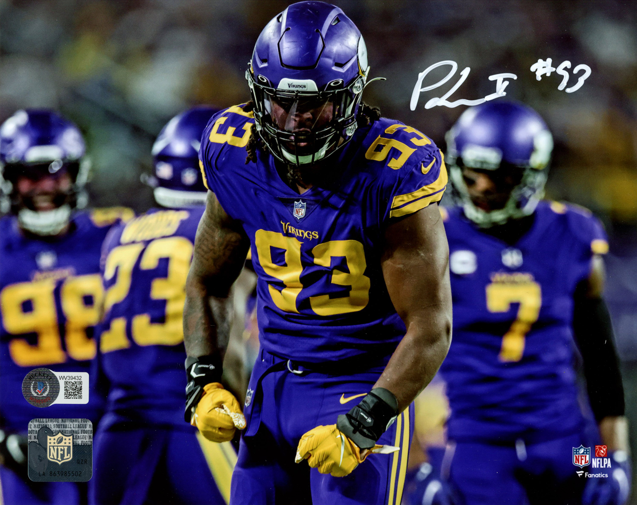 Patrick Jones Autographed/Signed Minnesota Vikings 8x10 Photo Beckett