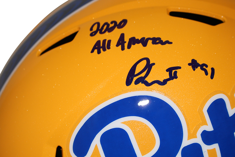 Patrick Jones Autographed Pittsburgh Panthers F/S Speed Helmet Beckett
