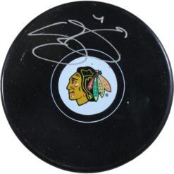 Seth Jones Autographed/Signed Chicago Blackhawks Logo Puck Fanatics 53825