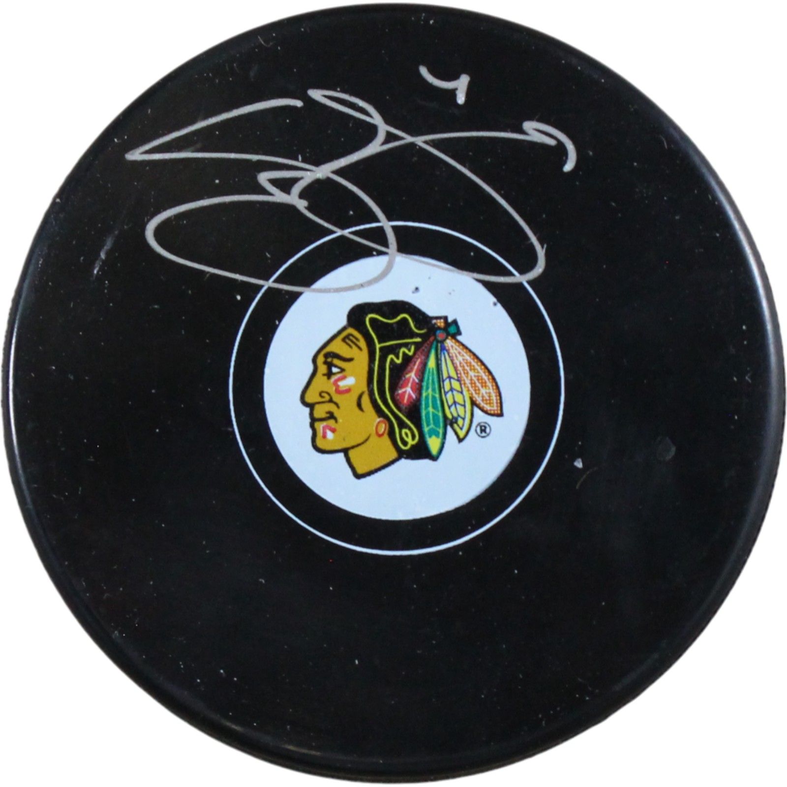 Seth Jones Autographed/Signed Chicago Blackhawks Logo Puck Fanatics 53825