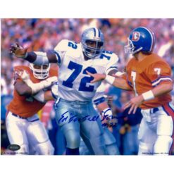 Ed Too Tall Jones Autographed Dallas Cowboys 8x10 Photo Mounted Memories 51526