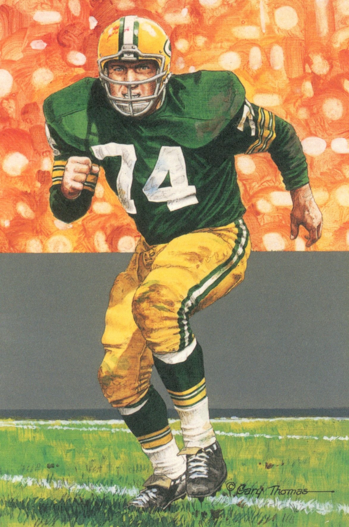 Henry Jordan Green Bay Packers Goal Line Art Card Class of 1995 58096