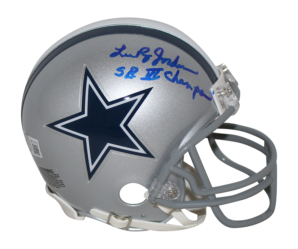 Lee Roy Jordan Signed Dallas Cowboys VSR4 Mini Helmet SB Champs BAS