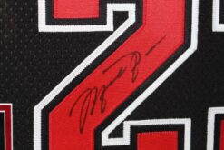 Michael Jordan Autographed Chicago Bulls Framed Black Jersey Upper Deck 50109