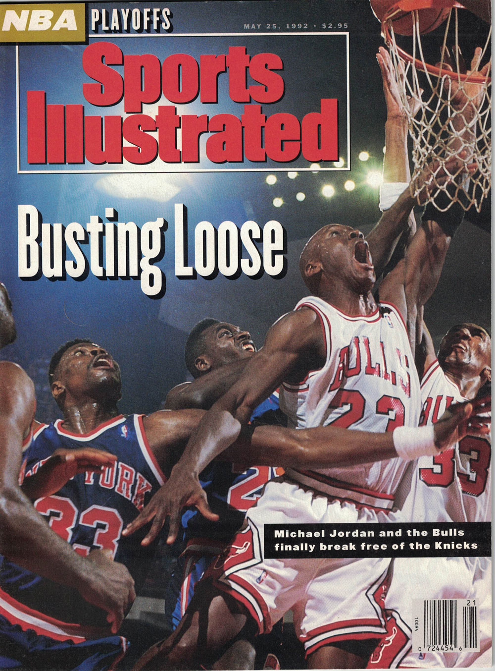 Michael Jordan Chicago Bulls 1992 Sports Illustrated Magazine No Label 26712 Denver Autographs