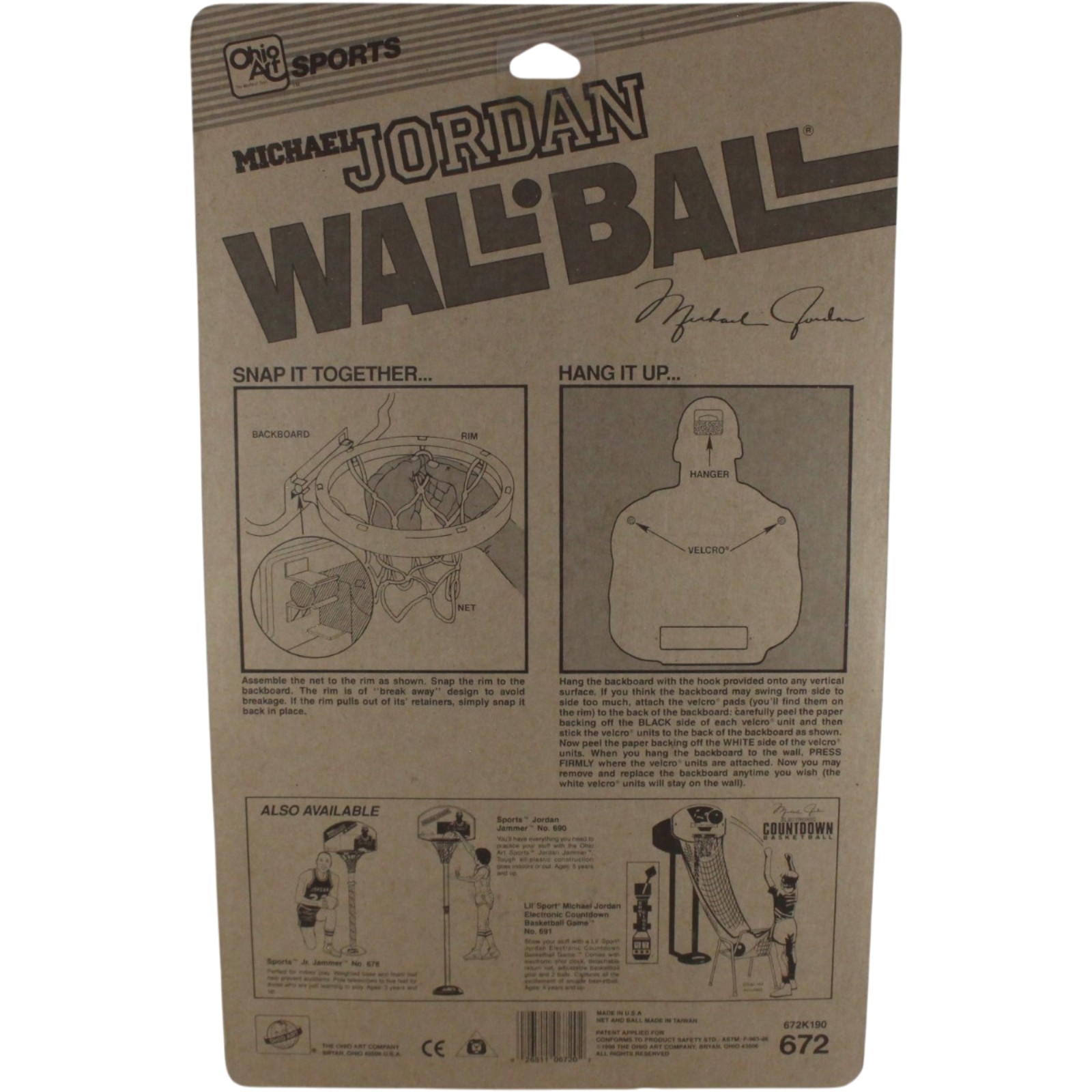 Michael Jordan Chicago Bulls 1990 Ohio Art Sports Wall Ball Sealed Toy Set 55500 2 Michael Jordan Chicago Bulls 1990 Ohio Art Sports Wall Ball Sealed Toy Set 55500