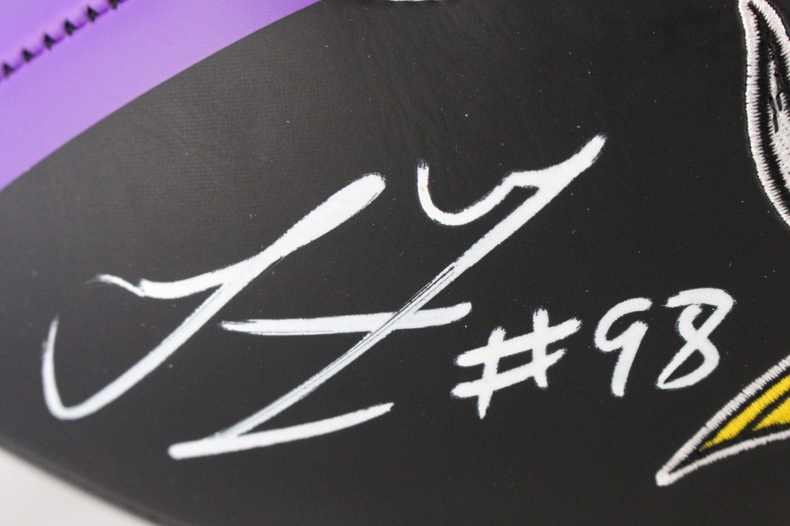 Linval Joseph Autographed Minnesota Vikings Logo Footbal Defend North DEN 59388 2 Linval Joseph Autographed Minnesota Vikings Logo Footbal Defend North DEN 59388