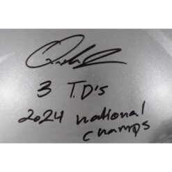 Quinshon Judkins Autographed/Signed Ohio State Buckeyes Pro Helmet 2 Ins Beckett Witness 49645