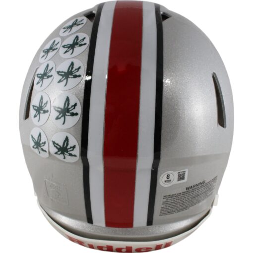 Quinshon Judkins Autographed/Signed Ohio State Buckeyes Pro Helmet 2 Ins Beckett Witness 49645