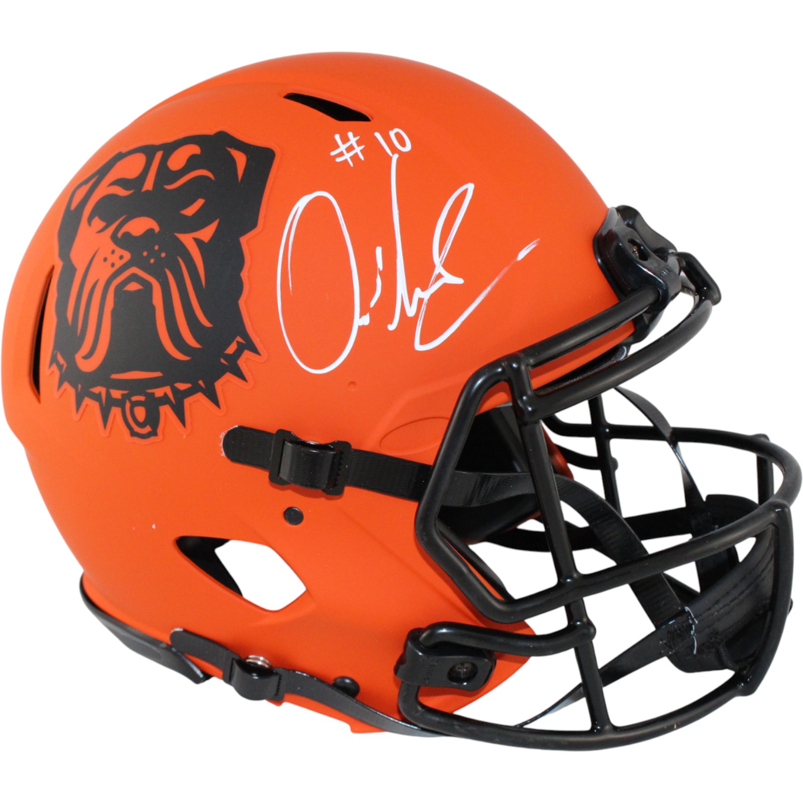 Quinshon Judkins Autographed Cleveland Browns Pro Rave Helmet Beckett WIT 53109