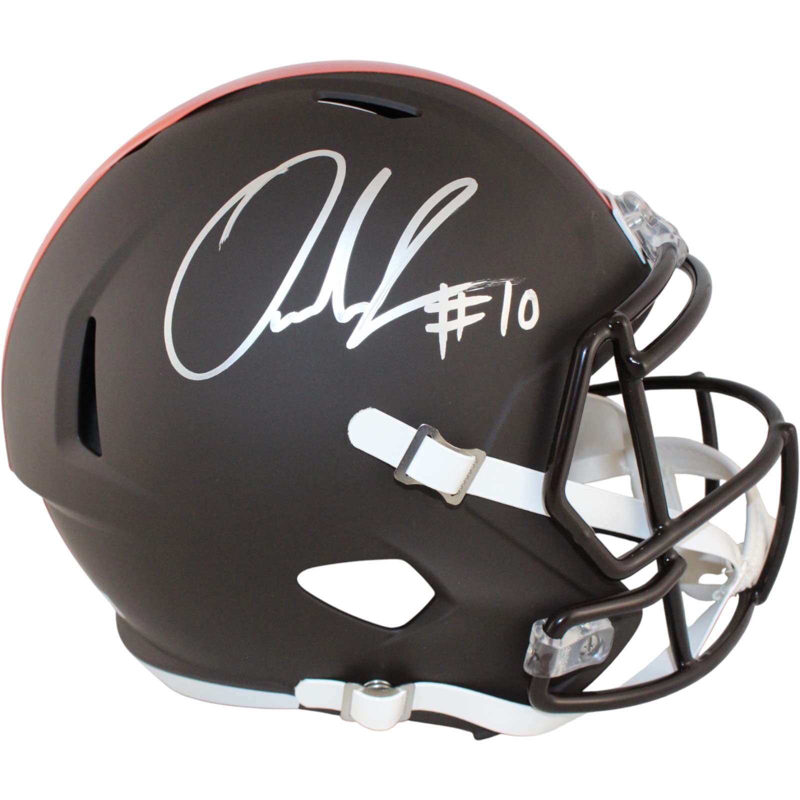 Quinshon Judkins Autographed Cleveland Browns F/S 25 ALT Helmet Beckett W 53116