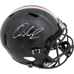 Quinshon Judkins Autographed/Signed Ohio State Buckeyes Black F/S Helmet Beckett Witness 49638