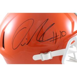 Quinshon Judkins Autographed Cleveland Browns F/S Helmet Beckett Witness 55162