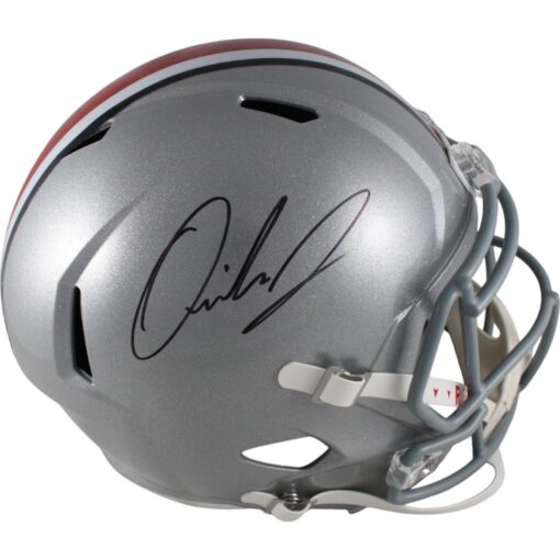 Quinshon Judkins Autographed/Signed Ohio State Buckeyes Speed F/S Helmet Beckett Witness 49635