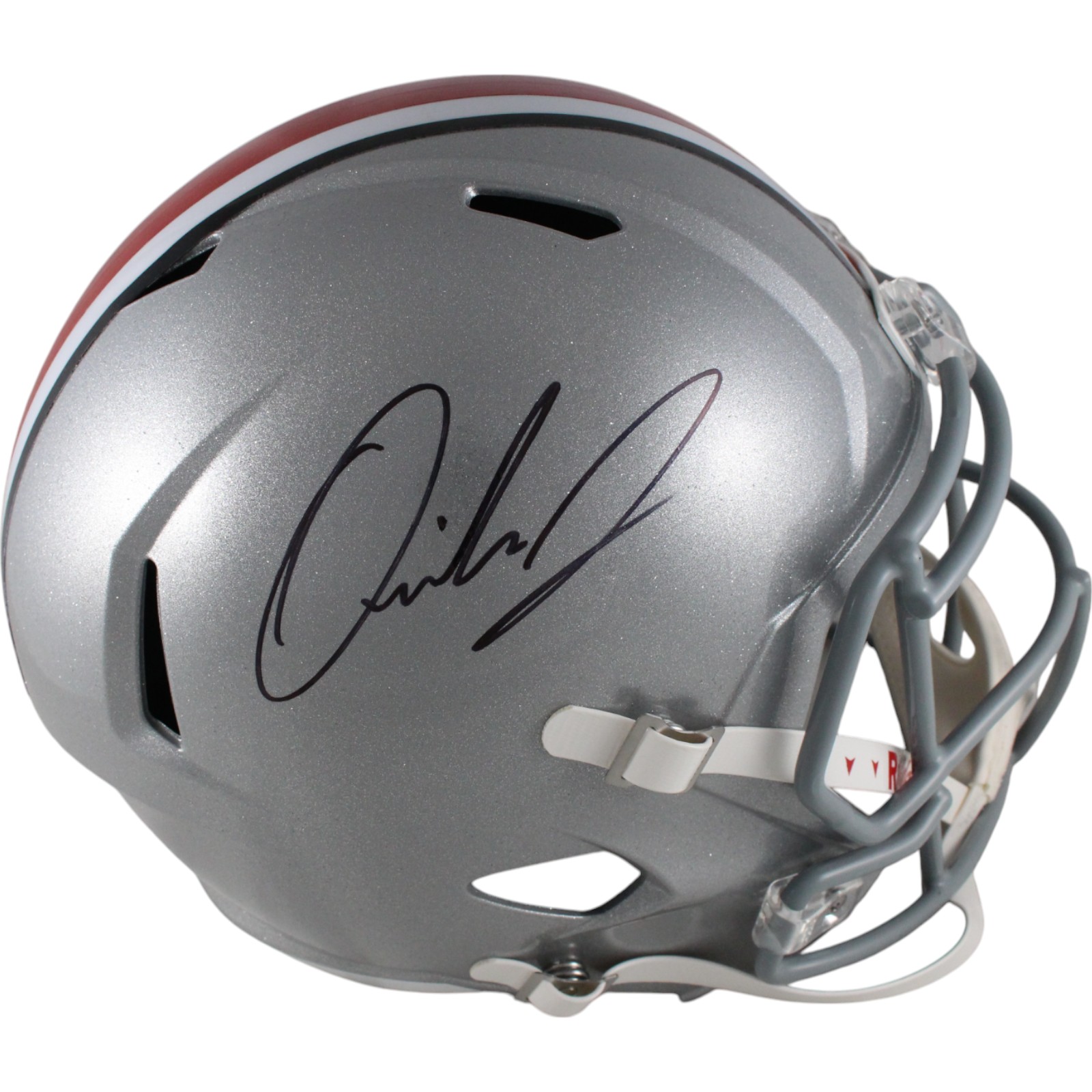 Quinshon Judkins Autographed/Signed Ohio State Buckeyes Speed F/S Helmet Beckett Witness 49635