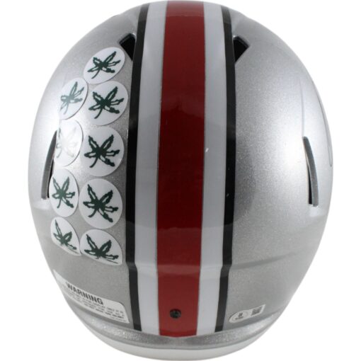 Quinshon Judkins Autographed/Signed Ohio State Buckeyes Speed F/S Helmet Beckett Witness 49635