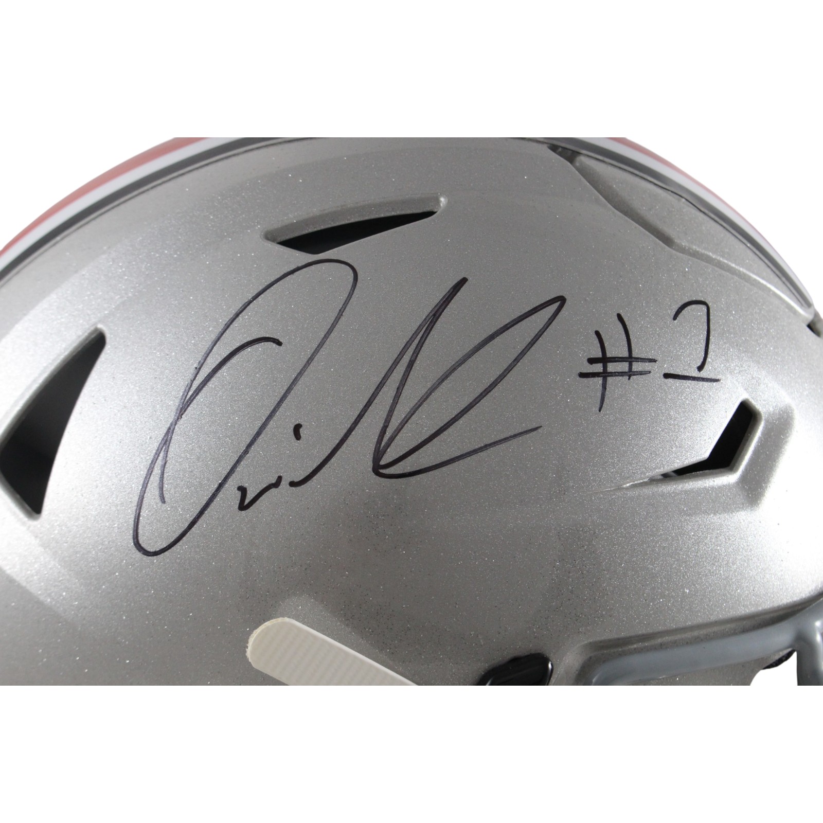 Quinshon Judkins Signed Ohio State Buckeyes Speedflex Helmet Beckett W 55160 2 Quinshon Judkins Signed Ohio State Buckeyes Speedflex Helmet Beckett W 55160