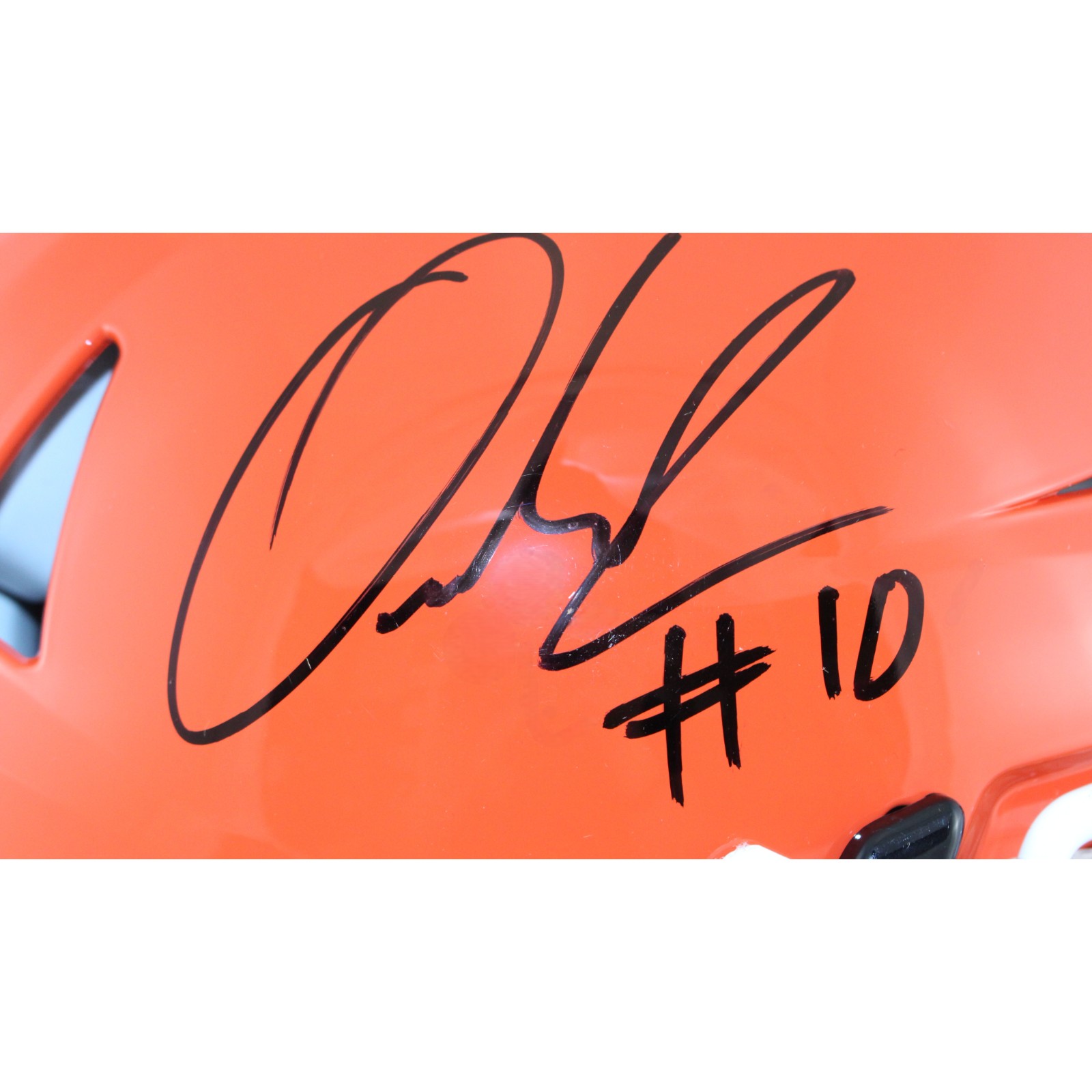 Quinshon Judkins Autographed Cleveland Browns Speedflex Helmet Beckett WIT 53118 3 Quinshon Judkins Autographed Cleveland Browns Speedflex Helmet Beckett WIT 53118