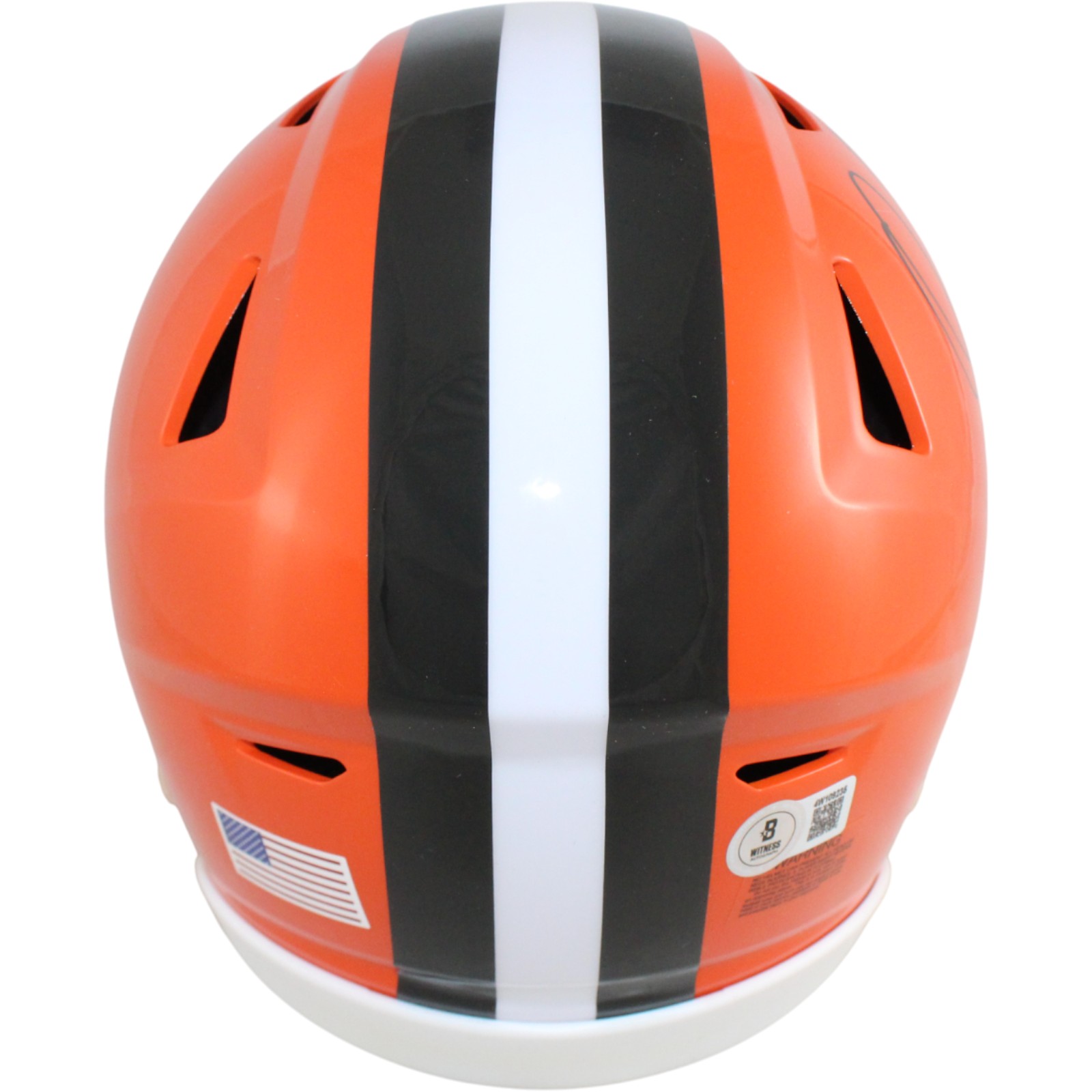 Quinshon Judkins Autographed Cleveland Browns Midi Helmet Beckett Witness 53112 4 Quinshon Judkins Autographed Cleveland Browns Midi Helmet Beckett Witness 53112