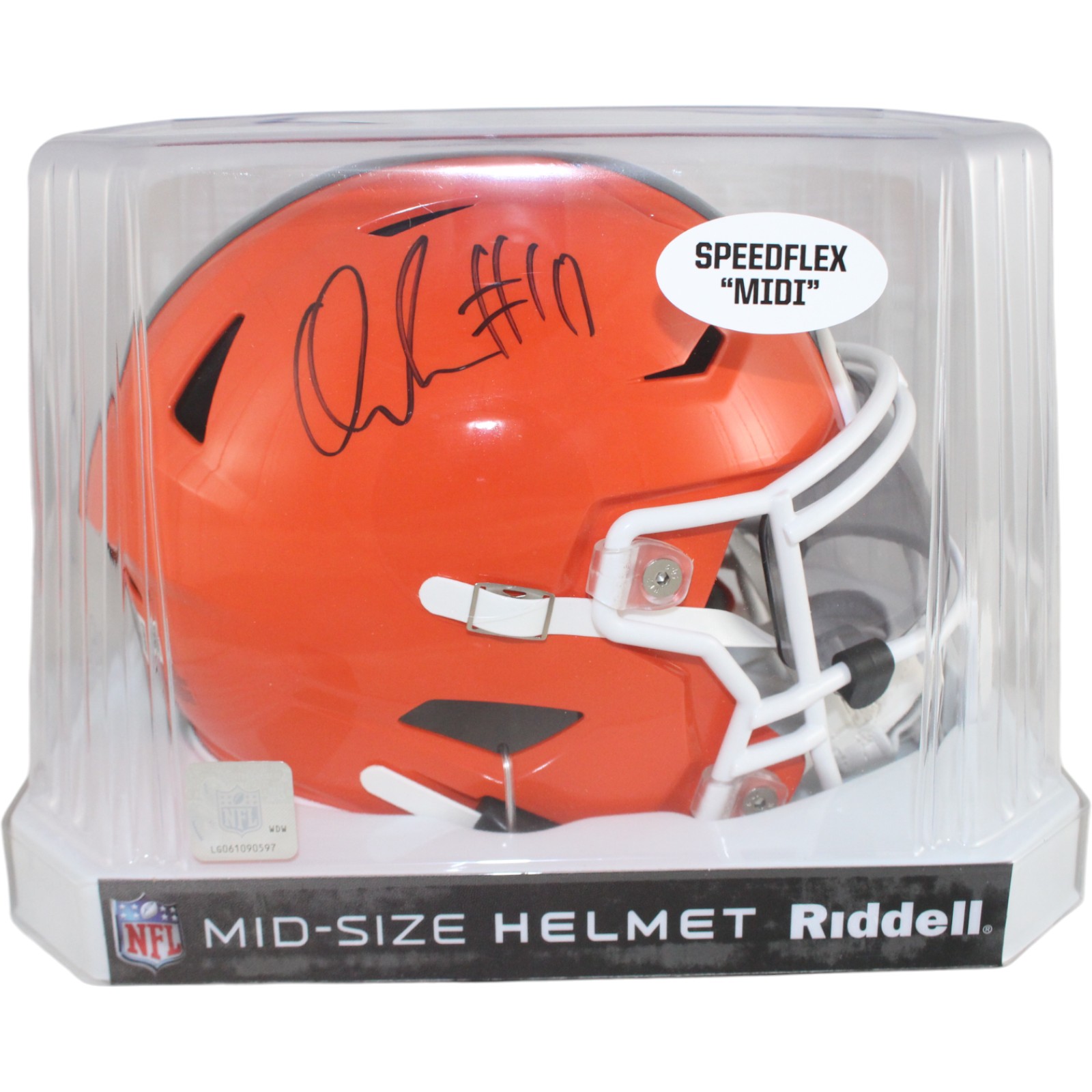 Quinshon Judkins Autographed Cleveland Browns Midi Helmet Beckett Witness 53112 6 Quinshon Judkins Autographed Cleveland Browns Midi Helmet Beckett Witness 53112