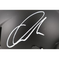 Quinshon Judkins Autographed/Signed Ohio State Buckeyes Black Mini Helmet Beckett Witness 49614