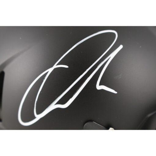 Quinshon Judkins Autographed/Signed Ohio State Buckeyes Black Mini Helmet Beckett Witness 49614
