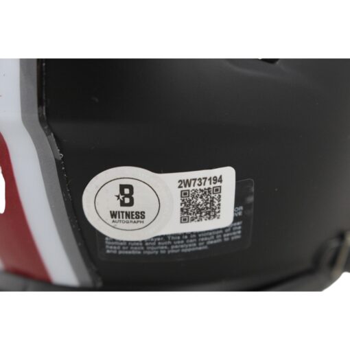 Quinshon Judkins Autographed/Signed Ohio State Buckeyes Black Mini Helmet Beckett Witness 49614