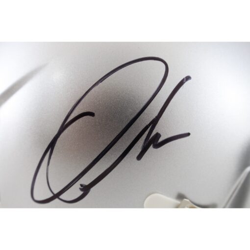 Quinshon Judkins Autographed/Signed Ohio State Buckeyes Speed Mini Helmet Beckett Witness 49614