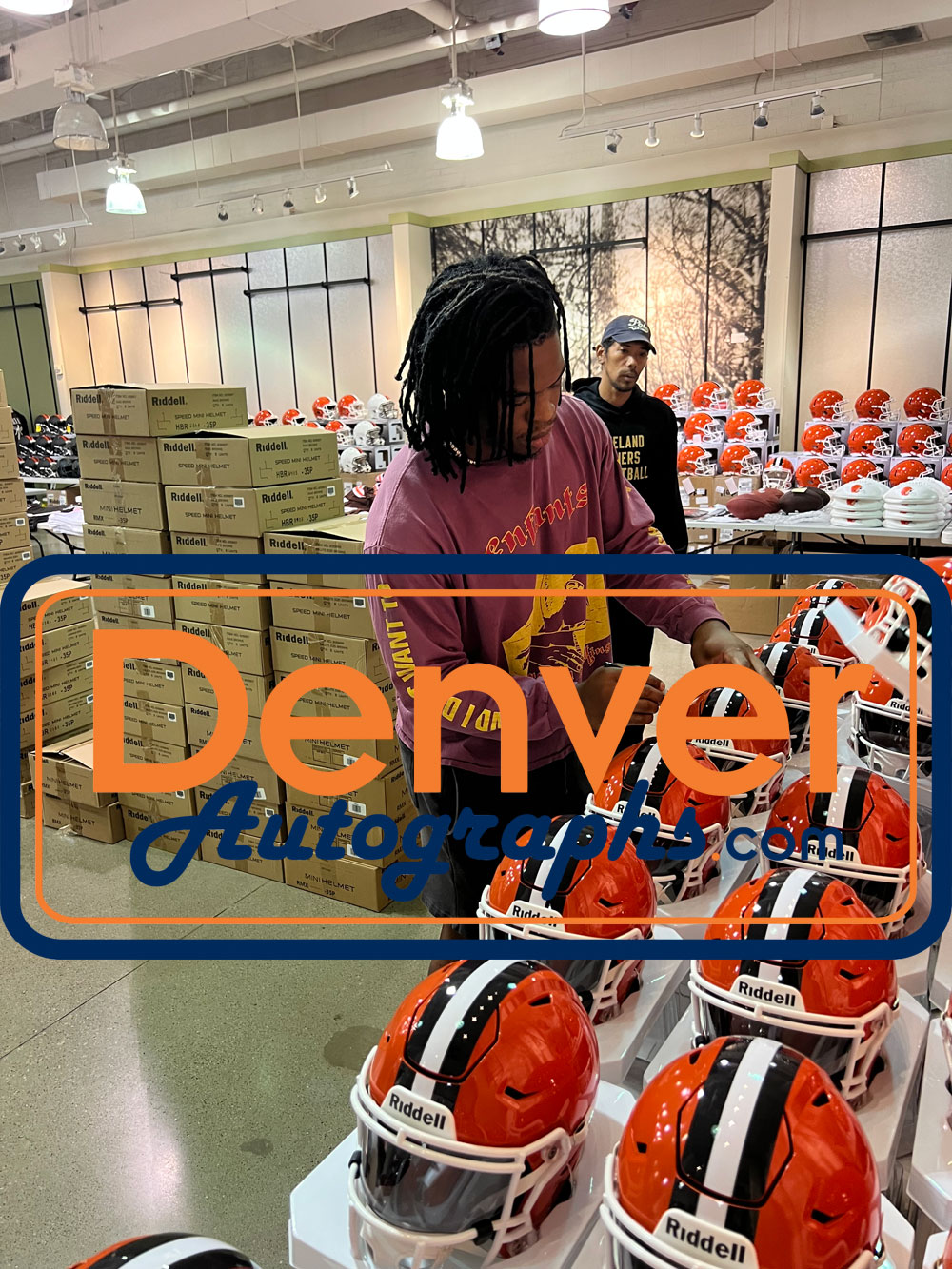 Quinshon Judkins Autographed Cleveland Browns Midi Helmet Beckett Witness 53112 7 Quinshon Judkins Autographed Cleveland Browns Midi Helmet Beckett Witness 53112