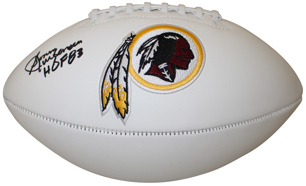 Sonny Jurgensen Signed Washington Redskins Logo Football HOF Beckett