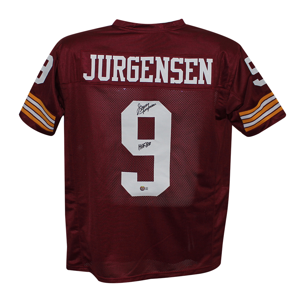 Sonny Jurgensen Autographed/Signed Pro Style Red XL Jersey Beckett