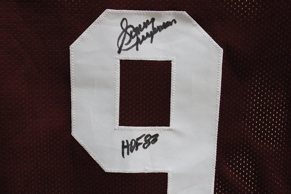 Sonny Jurgensen Autographed/Signed Pro Style Red XL Jersey Beckett