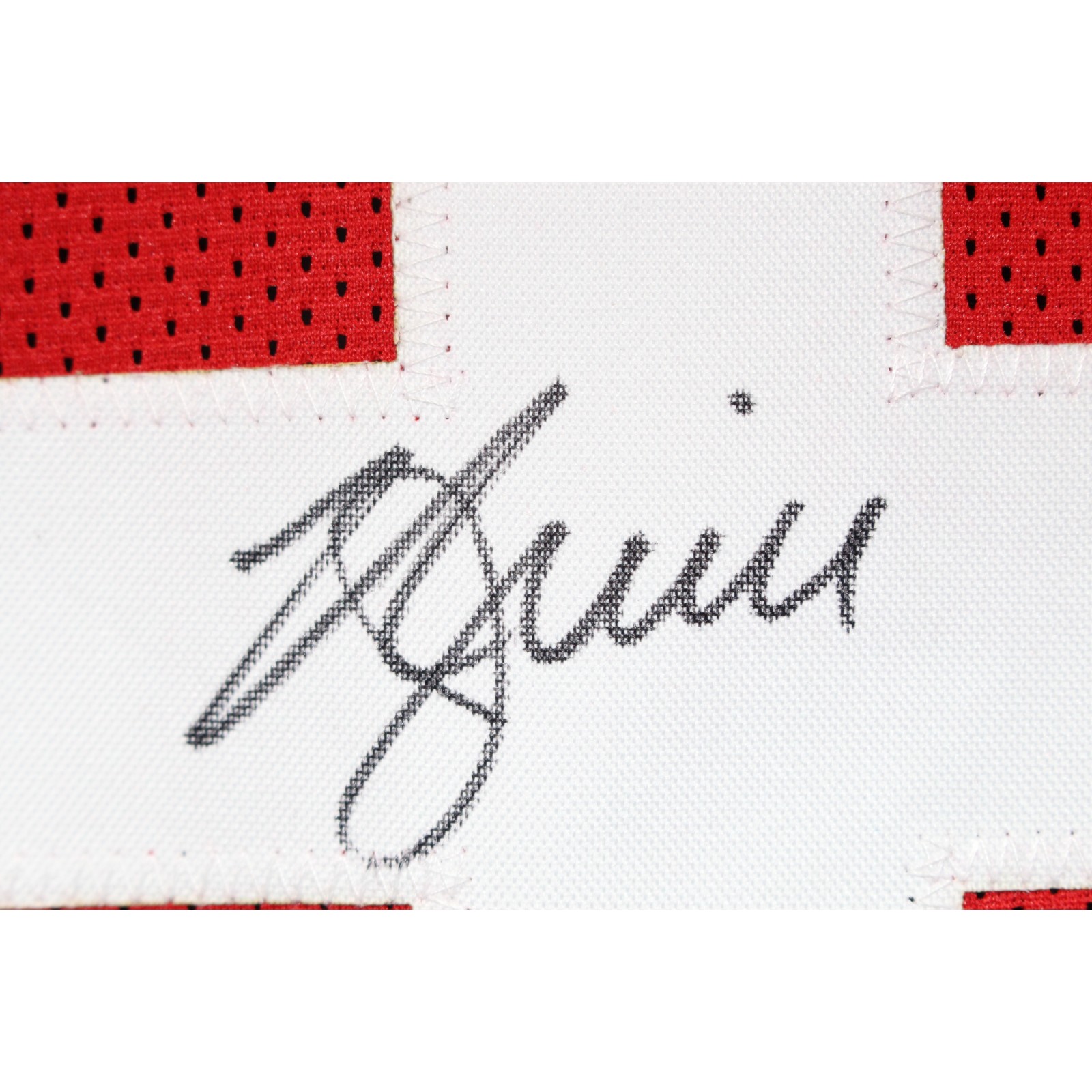 Kyle Juszcyk Autographed/Signed Pro Style XL Red Jersey Beckett Witness 53059