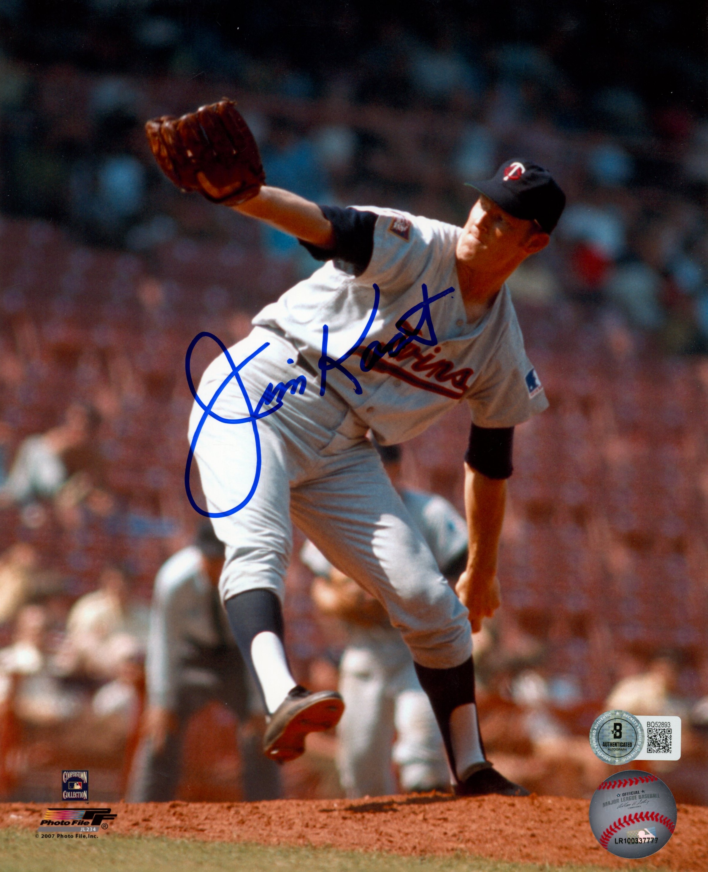 Jim Kaat Autographed/Signed Detroit Tigers 8x10 Photo Beckett 57389