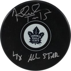 Tomas Kaberle Autographed Toronto Maple Leafs Logo Puck 4x All Star JSA 53988