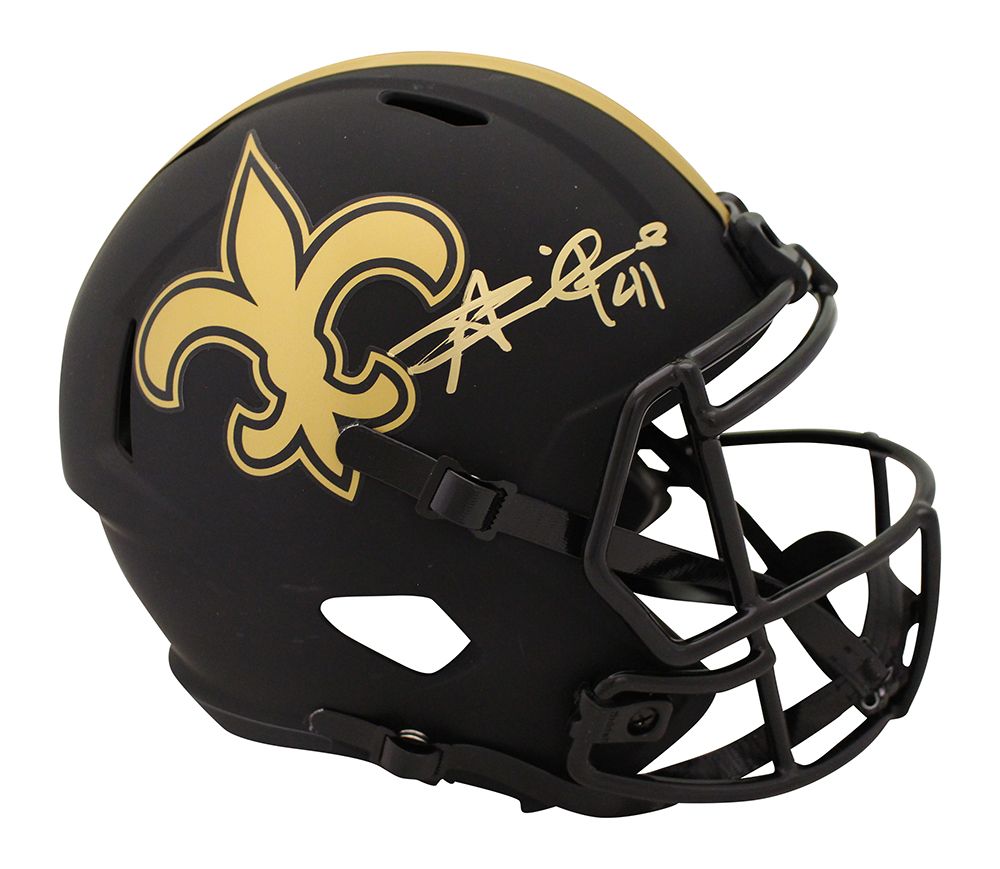 Alvin Kamara Signed New Orleans Saints F/S Eclipse Speed Helmet Beckett