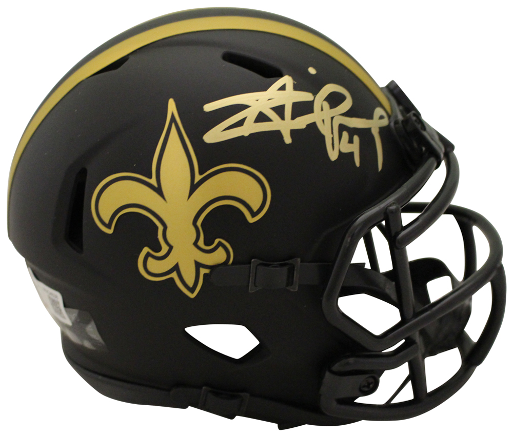 Alvin Kamara Autographed New Orleans Saints Eclipse Mini Helmet Beckett